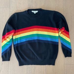 Davi & Dani Black Sweater with Rainbow